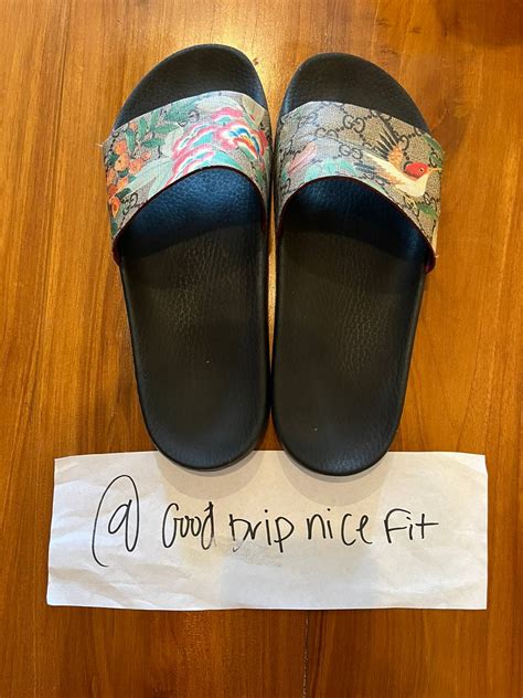 hummingbird gucci slides|Gucci sandals.